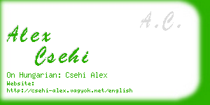 alex csehi business card